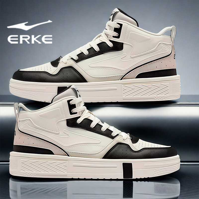 鸿星尔克男鞋2025冬季新款软底运动鞋男式轻便减震回弹休闲板鞋男