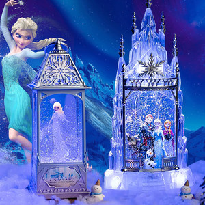 迪士尼冰雪奇缘爱莎安娜公主水晶球音乐盒八音盒生日礼物儿童女孩