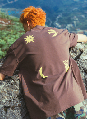 MOUNTAINFEVER SS25 SORONA凉感 日月花鸟手绘插画 口袋短袖TEE