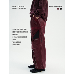 MOUNTAINFEVER SS26 拉链多口袋 轻金属尼龙 降落伞长裤