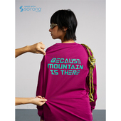 山系SORONA面料SLOGAN撞色印花纯色长袖 MOUNTAINFEVER TEE恤