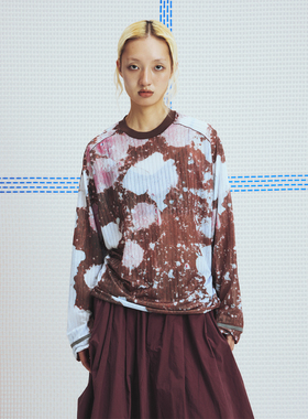 MOUNTAINFEVER AW25弹力梯格网反光条 自然元素满印 轻量速干TEE