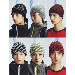 羊毛混纺双面穿戴 扭曲棋盘格 保暖圆顶冷帽 AW25 MOUNTAINFEVER