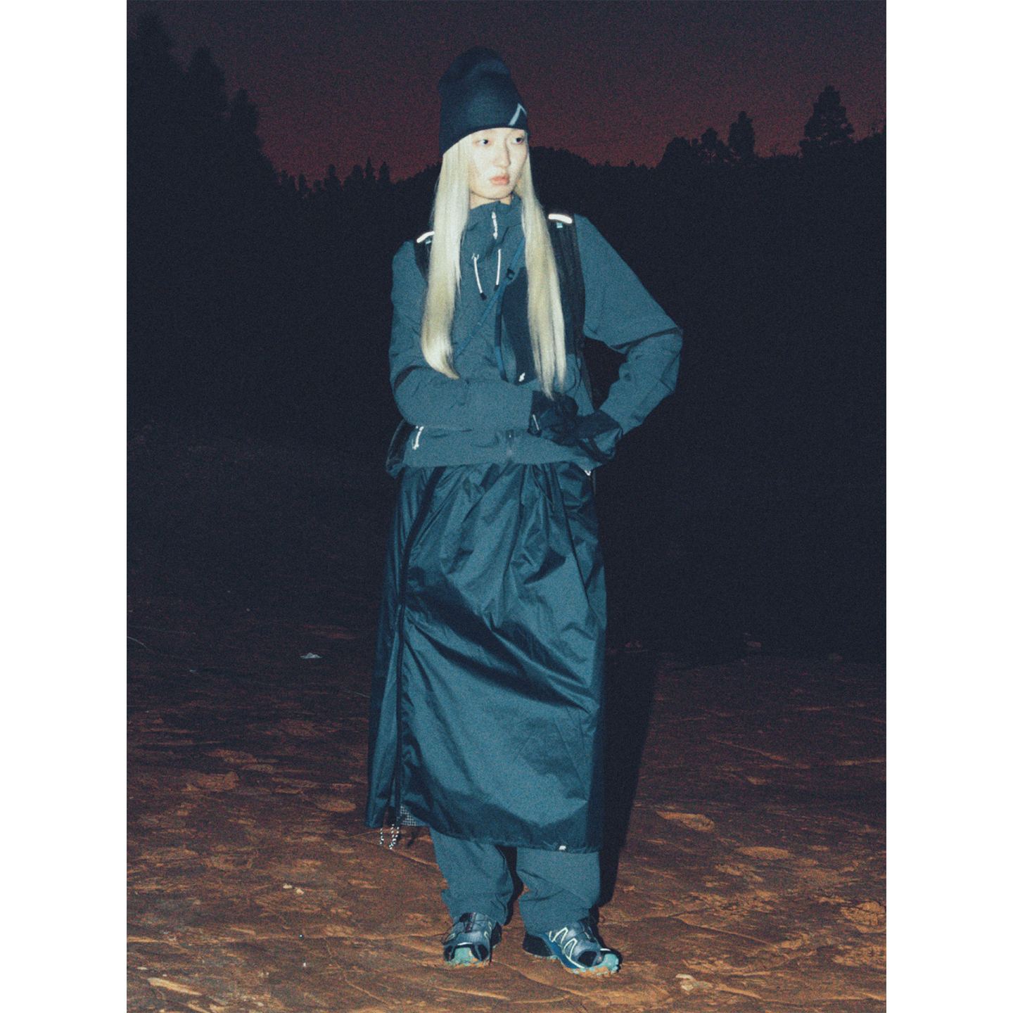 MOUNTAINFEVER AW25 保暖透气蜂巢格 户外徒步 拼布连帽软壳夹克