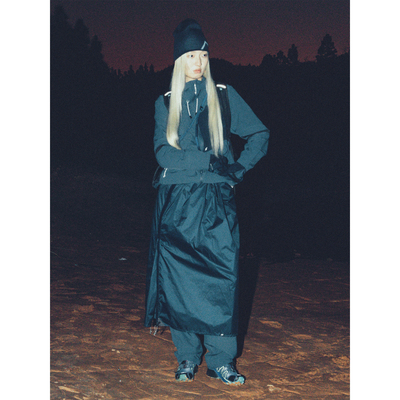 MOUNTAINFEVER AW 保暖透气蜂巢格 户外徒步 拼布连帽软壳夹克