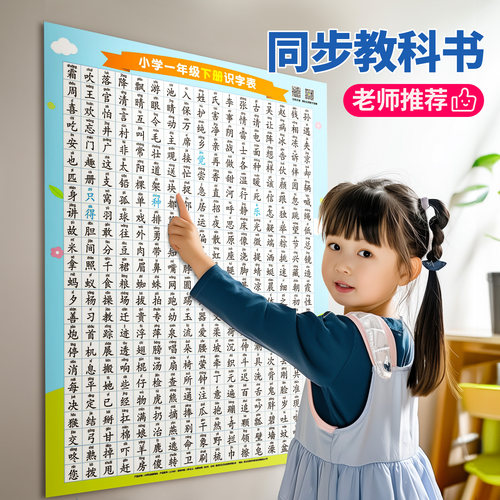 乐乐鱼挂图一年级识字表乘法口诀