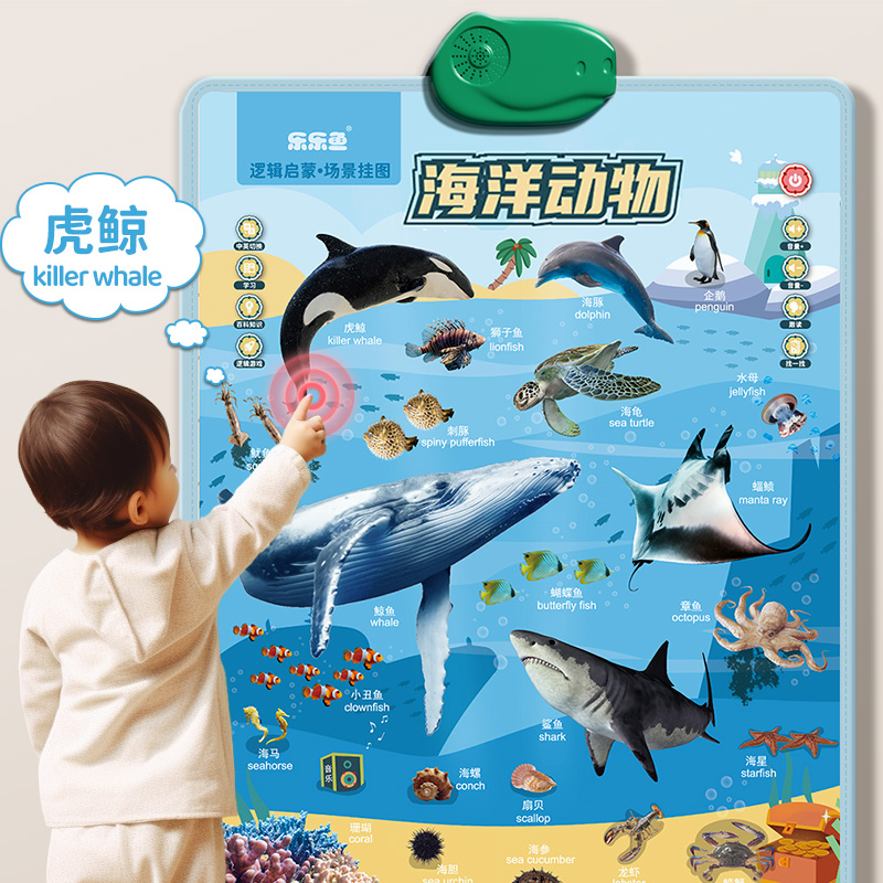 乐乐鱼会说话的早教点读发声挂图