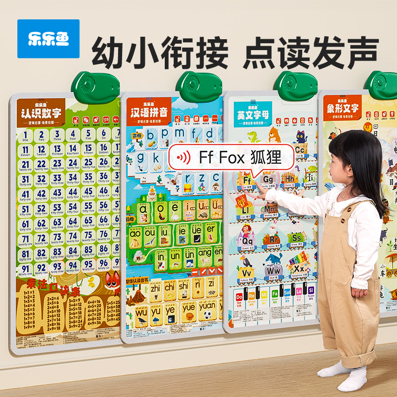 乐乐鱼有声挂图幼小衔接点读发声