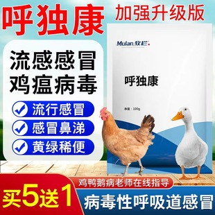 呼独康鸡用呼吸道药新城疫鸡瘟药鸭鹅药万呼宁鸡感冒药养鸡专用药