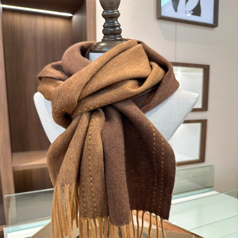 【正品】LULU Giraffе 美拉德氛围感羊毛围巾女冬季复古围脖披肩