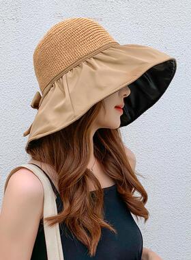 【正品】Coor Koor夏季黑胶遮阳帽女款帽子防紫外线大帽檐太阳帽