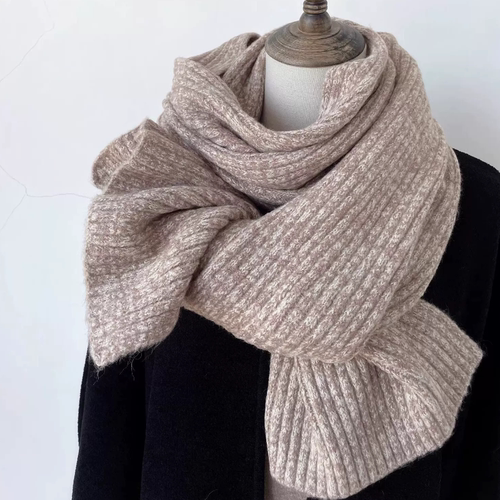 【正品】Coor Koor韩系氛围感针织奶茶色羊绒围巾女冬季混色杂色