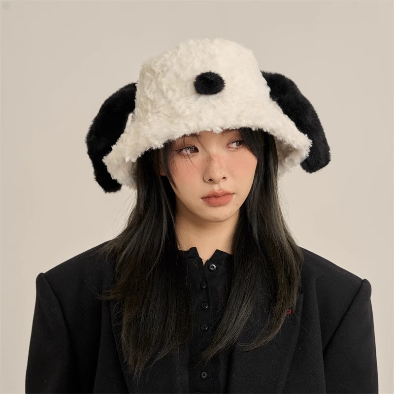 CoorKeva毛茸茸帽子针织可爱帽