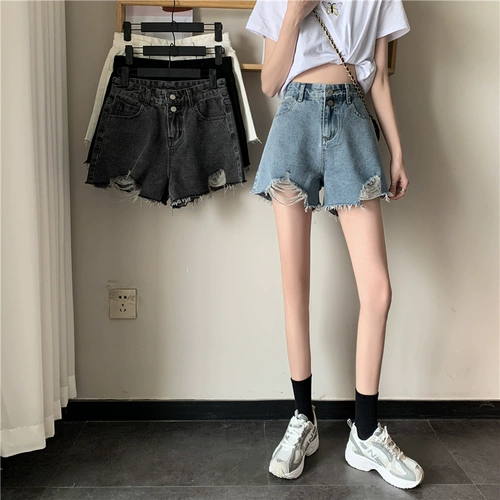 Tide, джинсовая юбка, шорты, тонкие штаны, высокая талия, популярно в интернете, свободный прямой крой, стройный силуэт, А-силуэт