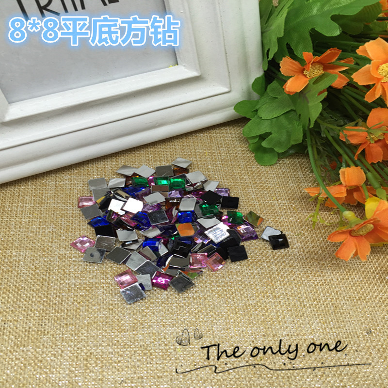 The only one DIY饰品配件 8×8正方钻（平底）亚克力钻 手工材料|ruв категории Украшения,ювелирные изделия, Diy аксессуары, Другие diy украшения, аксессуары - от Buy2taobao.com для оказания профессиональной услуги покупки агента Taobao