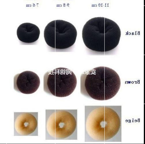 3 sizes Hair Styling Donut Magic Sponge Bun Ring Maker For