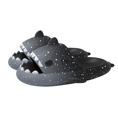 渐变鲨鱼拖鞋男士夏季外穿