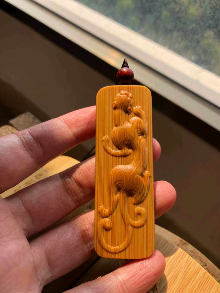 竹雕 古祥龙 吊坠 流行饰品 收藏 DIY配件 文玩经典 送礼包邮