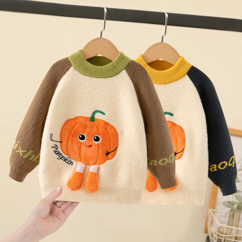 儿童秋冬款加厚保暖毛衣