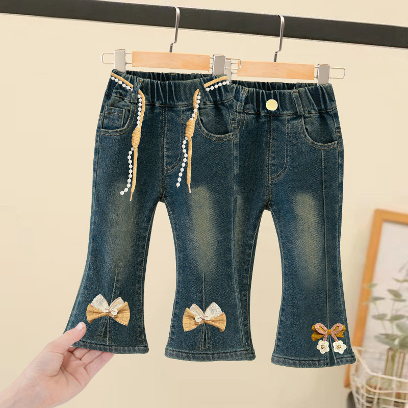 春秋款微喇叭小女孩洋气外穿儿童宝宝时髦长裤,童装/婴儿装/亲子装,裤子,淘宝优惠券,粉丝福利购,淘宝优惠卷