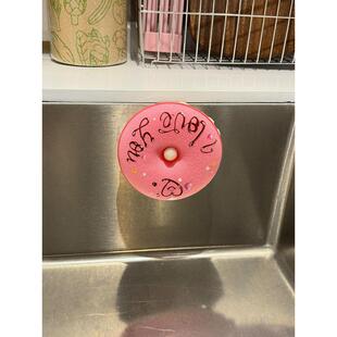 甜甜圈洗碗布海绵洗碗布洗碗擦百洁布厨房清洁抹布木匠棉吸盘抹布