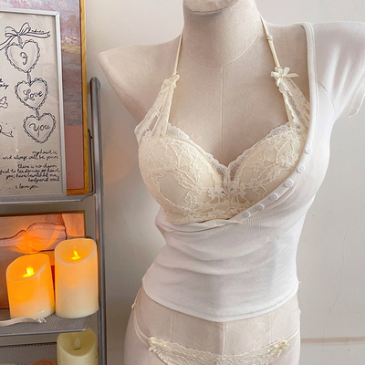 小胸聚拢加厚蕾丝少女内衣