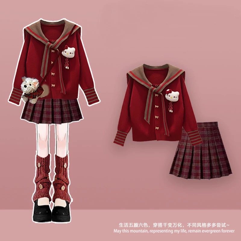 女童超好看冬裙2026马年本命年衣服女童新年战袍洋气红色针织毛衣,童装/婴儿装/亲子装,套装,淘宝优惠券,粉丝福利购,淘宝优惠卷