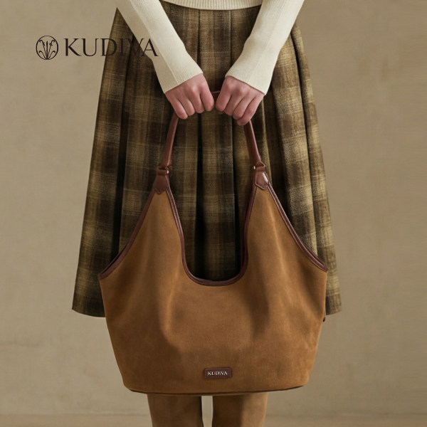 KUDIVA头层胎牛皮新款子母包单肩腋下包复古美拉德风磨砂皮女包,箱包皮具/热销女包/男包,单肩包,淘宝优惠券,粉丝福利购,淘宝优惠卷