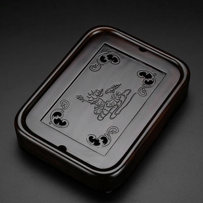 小茶台家用新款黑檀实木沥水干泡茶台小型功夫茶盘茶海储水式茶具