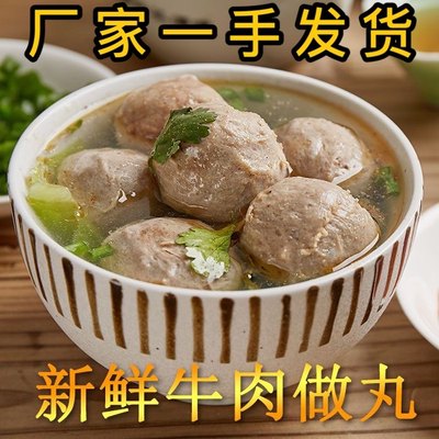 【厂家冲量】特产正宗潮汕牛肉丸牛筋丸火锅丸子串串生鲜食材