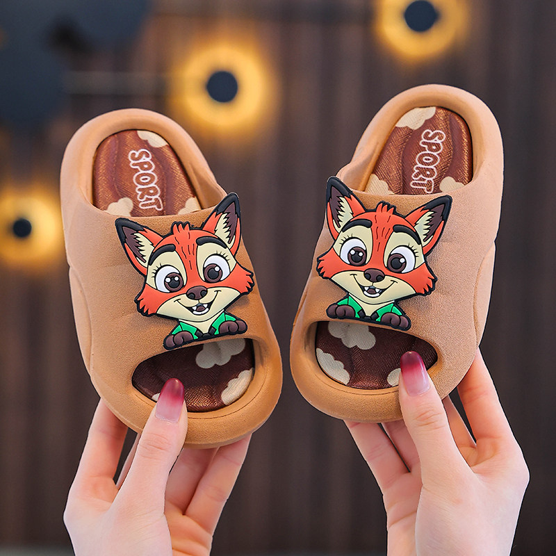 疯狂动物城儿童拖鞋男童女孩夏季居家软底浴室防滑兔子警官凉拖鞋