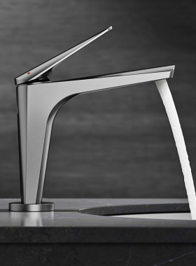 白色水龙头洗手盆全铜冷热卫生间洗脸池台盆浴室柜极简龙头枪灰色