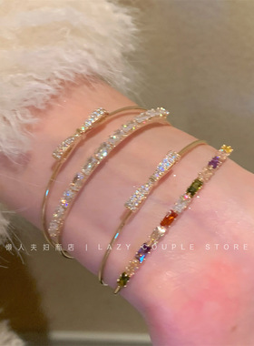 韩系时尚精致简约叠戴蝴蝶结手镯