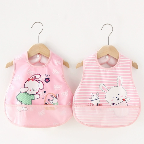 Детский водонепроницаемый летний нагрудник без рукавов, комплект для еды, с карманом, анти-грязь, сзади на завязках