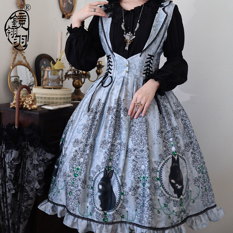 LOLITA学院风托胸显瘦双抽带切替