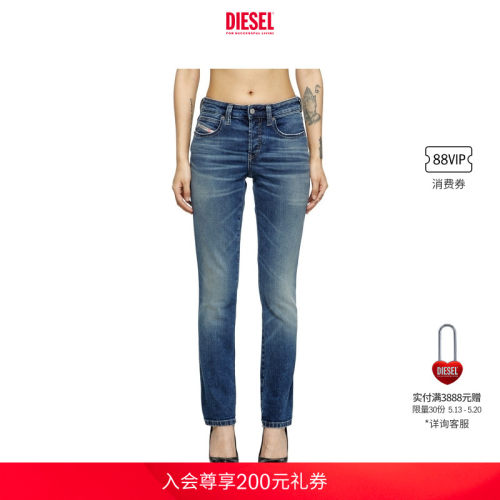 DIESEL女士D-JIANN低腰修身窄脚牛仔裤A192390DBEE