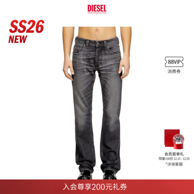 [新款]DIESEL男士26早春LARKEE低腰合身直筒牛仔裤00C06P09N49