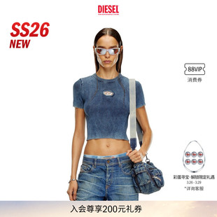 新款 针织衫 DIESEL女士26春夏OVAL 短款 A162490ANAH D短袖