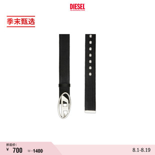 [礼物][季末甄选]DIESEL男士OVAL D LOGO黑色腰带X10022P6708