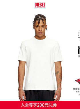 DIESEL男女同款中性OVAL D白色短袖T恤A166720AIJU