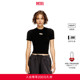 针织衫 DIESEL女士25秋冬OVAL D黑色短袖 A196740DLAX