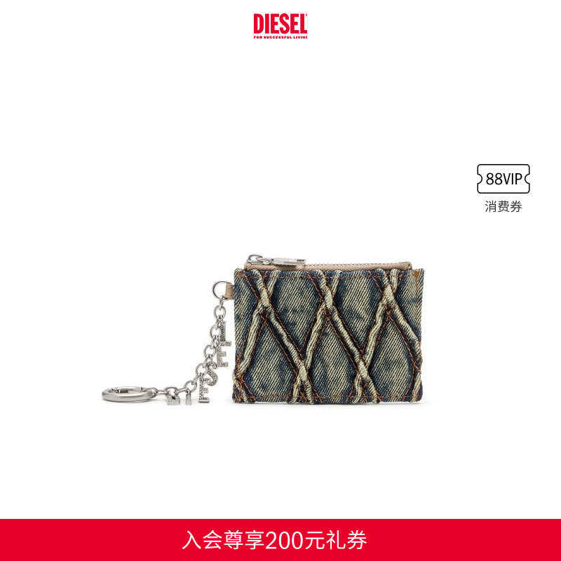 [礼物]DIESEL女士25秋冬CHARM D菱格纹零钱包卡包X10417P5570,箱包皮具/热销女包/男包,钱包,淘宝优惠券,粉丝福利购,淘宝优惠卷