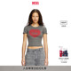 DIESEL女士D LOGO心形印花多巴胺穿搭圆领短袖 T恤A128360SQAD