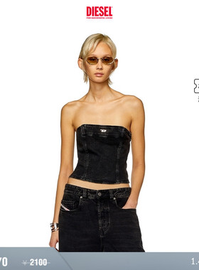 [折扣]DIESEL女士黑色修身牛仔抹胸A1369209I94