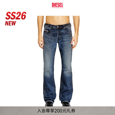 [新款]DIESEL男士26早春ZATINY低腰修身微喇牛仔裤A1705609N53
