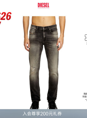 [新款]DIESEL男士26早春D-STRUKT中腰修身窄脚牛仔裤A0356209N59