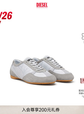 [新款]DIESEL女士26早秋白色简约D LOGO休闲运动鞋Y03896P7716