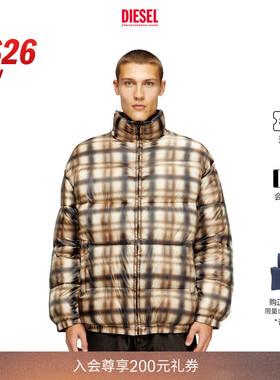 [明星同款][新款]DIESEL男士26早春两面穿棉服外套A218920ENBM