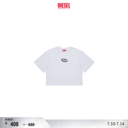 [折扣]DIESEL女童OVAL D短袖T恤J0242800YI9