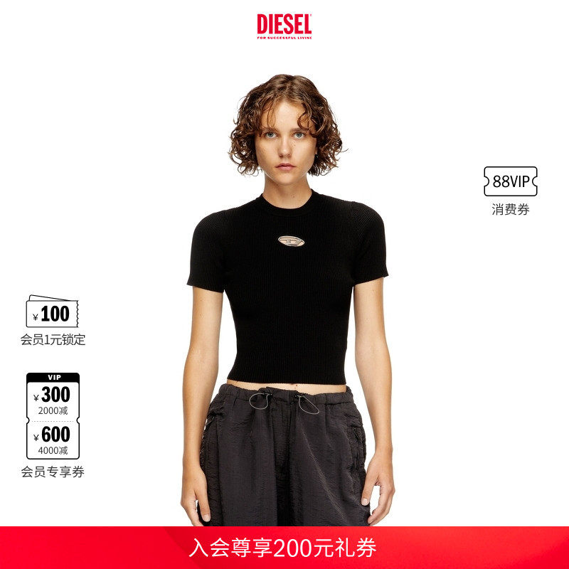 DIESEL女士短袖针织衫